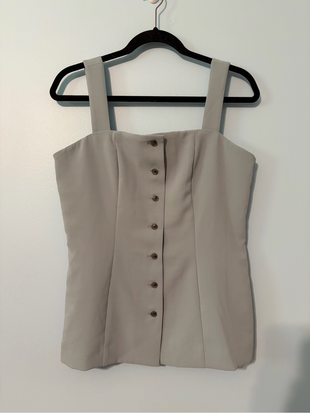 LOFT Versa Light Blue Square-Neck Button-Front Camisole